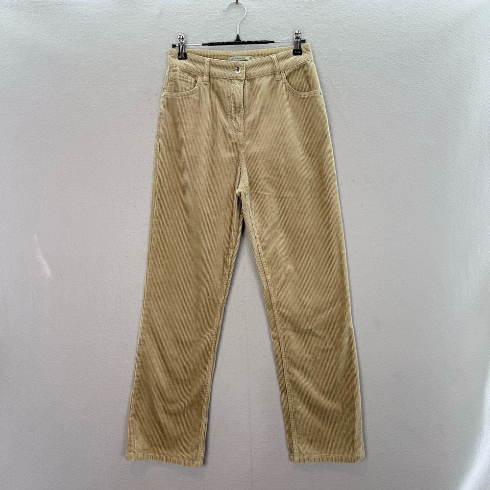 Patrizia Pepe - women’s tan corduroy cotton pants straight leg high-rise size 26